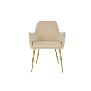 Rocco Velvet Beige Chair