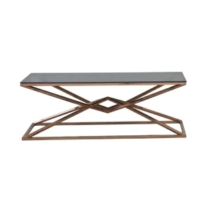 X Frame Coffee Table Gold